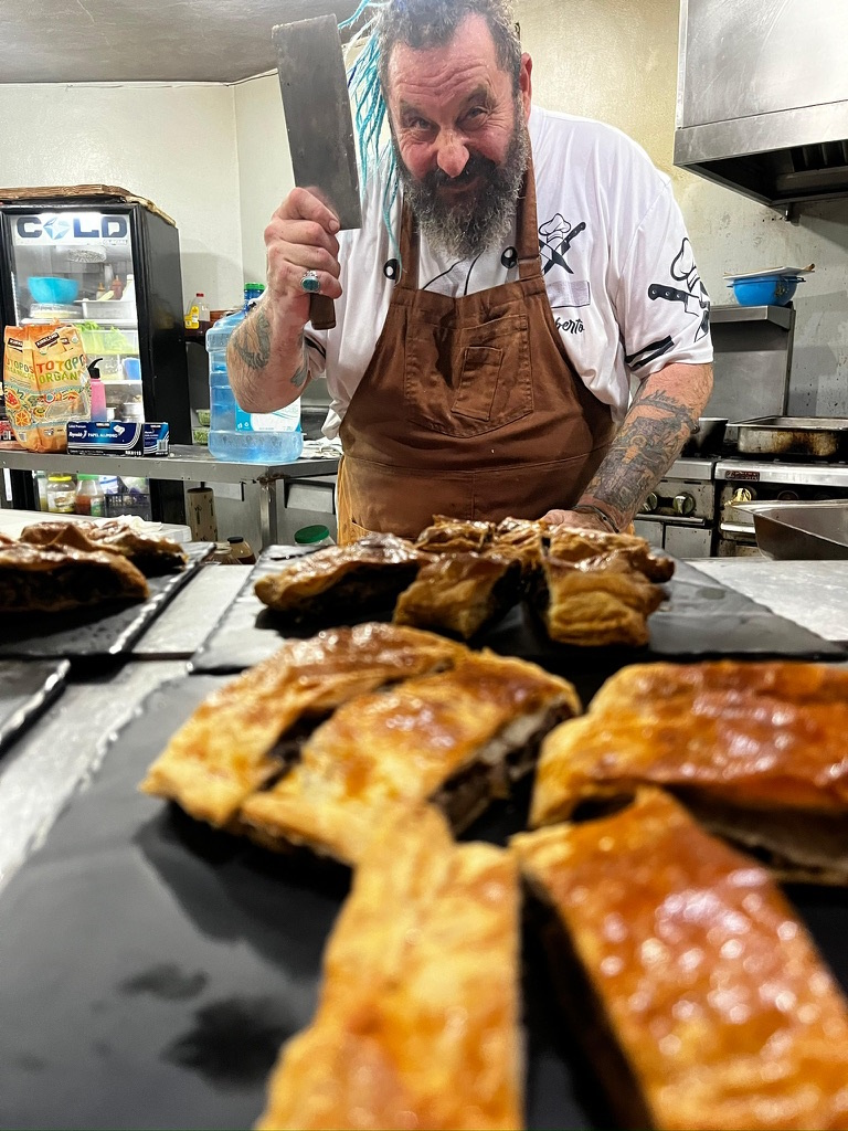 private chef goofing off in the kitchen