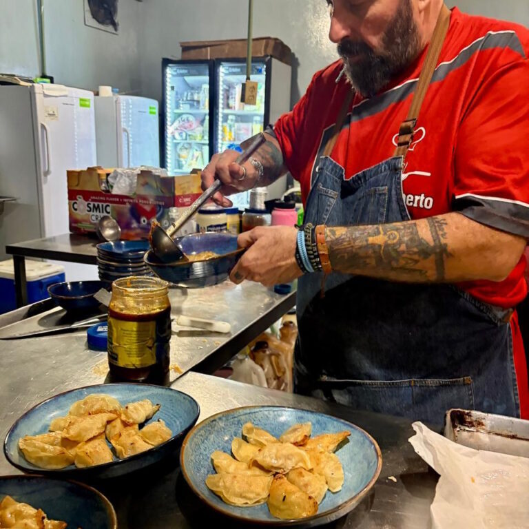 private chef making empanadas